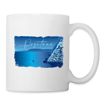 Minimale Positano-Nacht - Tasse - Weiß - Rechts
