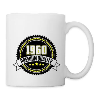 Les couleurs peuvent être modifiées | 1960 Emblème Qualité Supérieure - Mug blanc - blanc - Droite