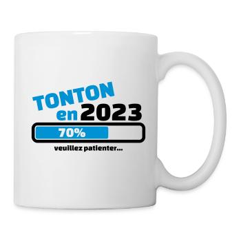 annonce tonton en 2023 veuillez patienter - Mug blanc - blanc - Droite