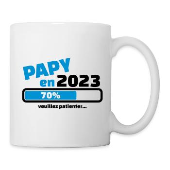 annonce grossesse papy en 2023 veuillez patienter - Mug blanc - blanc - Droite