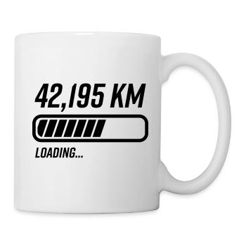 Marathon Marathonläufer Strecke Kilometer - Tasse - Weiß - Rechts