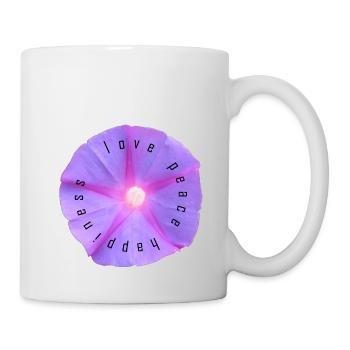 Love, Peace and Happiness - Tasse - Weiß - Rechts