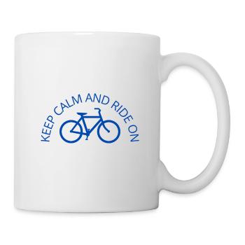 RESTEZ CALME ET ROULEZ SUR UN T-SHIRT À VÉLO - Mug blanc - blanc - Droite