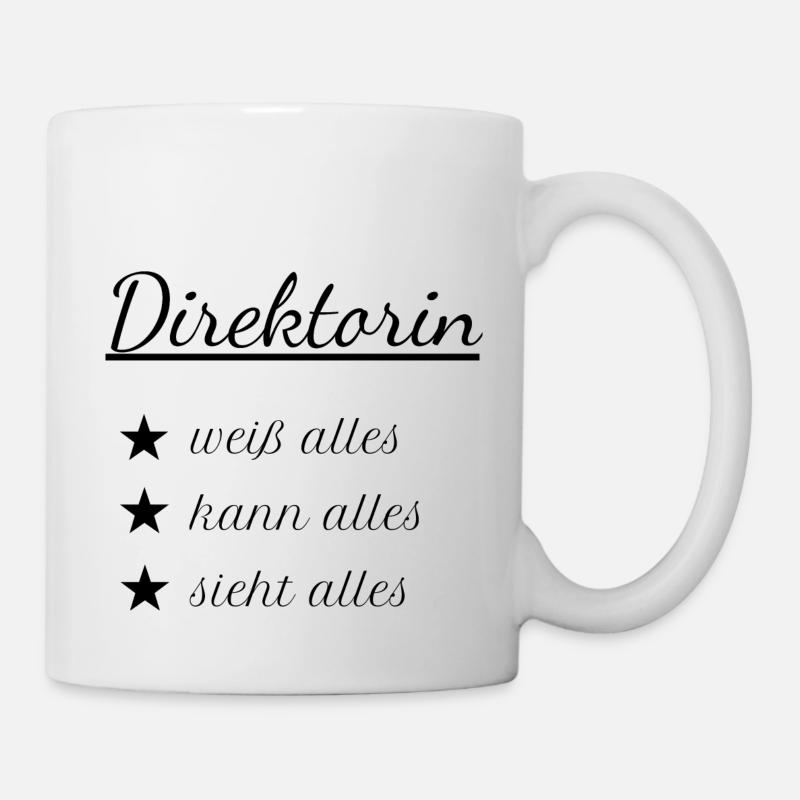 Direktorin Oberschule Schulleitung Geschenk Idee - Tasse - Weiß
