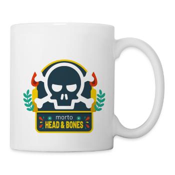 Head and bones candle - Mug - white - Right