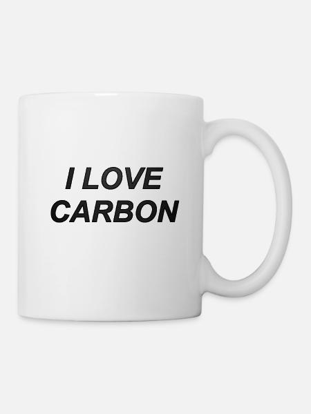 I Love Carbon Dark - Mug - white
