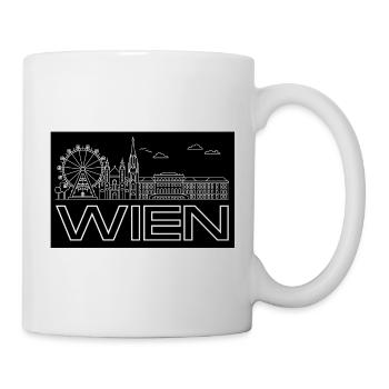 Vienne - avec skyline - Mug blanc - blanc - Droite