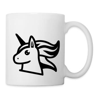 Süßes Einhorn im Comicstil - Tasse - Weiß - Rechts