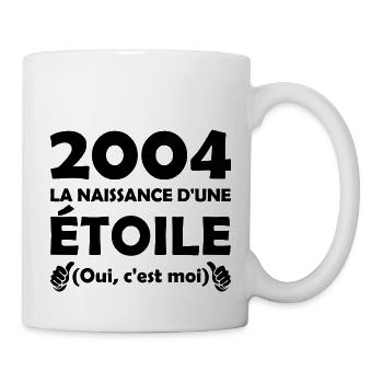 année 2004 naissance d'une étoile / anniversaire - Mug blanc - blanc - Droite