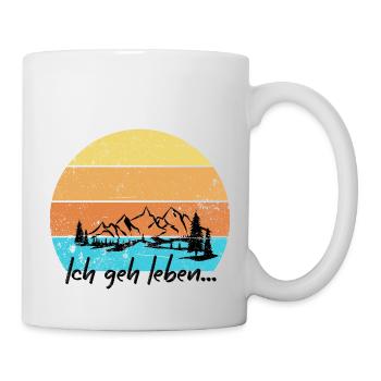 ich geh leben - Tasse - Weiß - Rechts