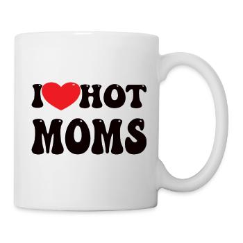i love hot moms - Tasse - Weiß - Rechts