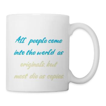 Menschen Spruch - Tasse - Weiß - Rechts