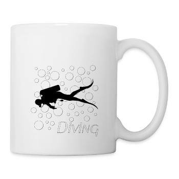 Scuba Diving tauchen - Tasse - Weiß - Rechts