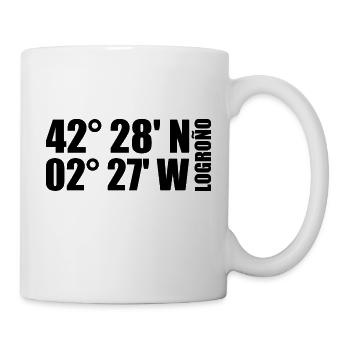 Logroño Koordinaten - Tasse - Weiß - Rechts