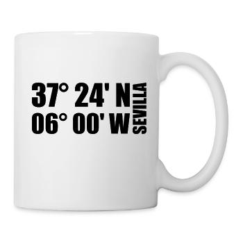 Sevilla Koordinaten - Tasse - Weiß - Rechts