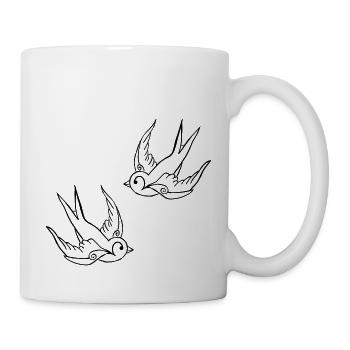 Oiseaux - Mug blanc - blanc - Droite