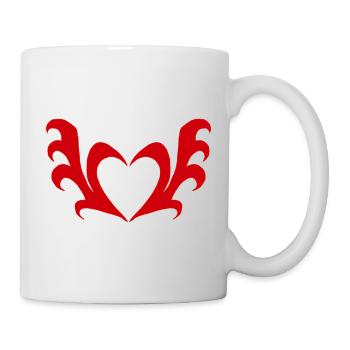 Heart with wings - Mug - white - Right