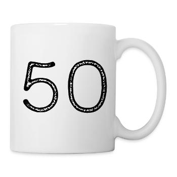 50 - Number - Birthday - Mug - white - Right