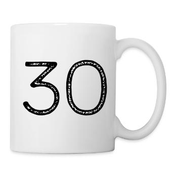 30 - Number - Birthday - Mug - white - Right