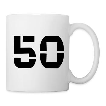 50 - Number - Birthday - Mug - white - Right