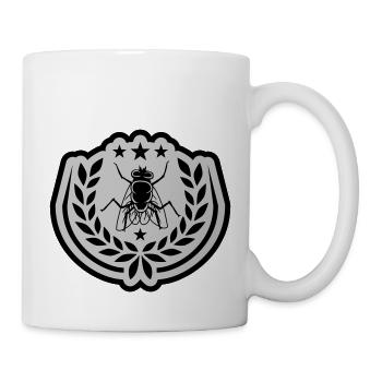Design Stubenfliege Sterne Lorbeerkranz - Tasse - Weiß - Rechts