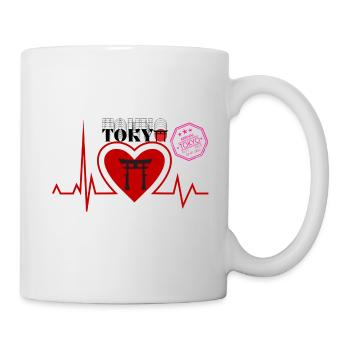 Herzschlag Tokyo - Tokyo Liebhaber stadt - Tasse - Weiß - Rechts