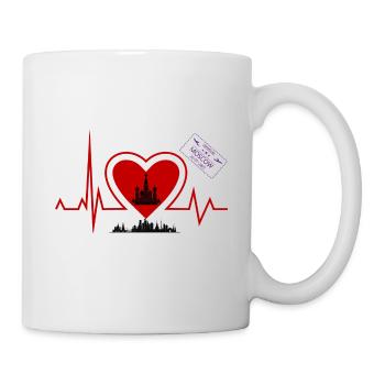 Herzschlag Moskau - Moskau Liebhaber stadt - Tasse - Weiß - Rechts