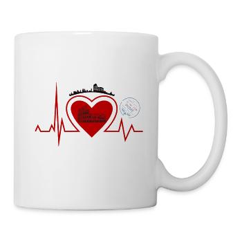 Herzschlag Rom - Rom Liebhaber stadt - Tasse - Weiß - Rechts