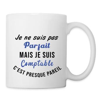 Je suis pas parfait mais comptable. - Mug blanc - blanc - Droite