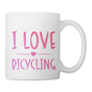 I love cycling - Mug - white - Right