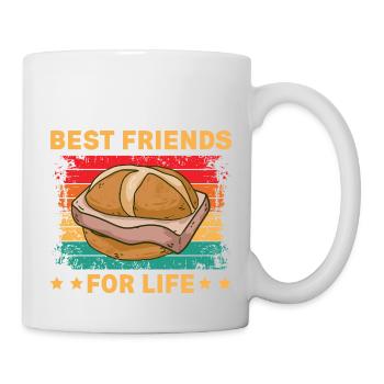 Leberkäse Best Friends for Life - Tasse - Weiß - Rechts