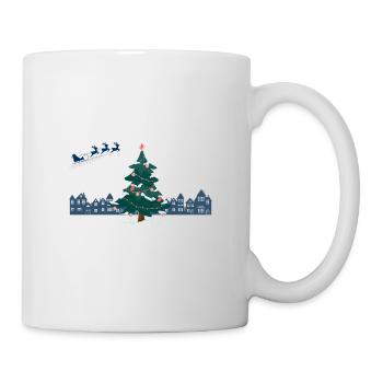 Weihnachten - Tannenbaum - Weihnachtsmann Feiertag - Tasse - Weiß - Rechts