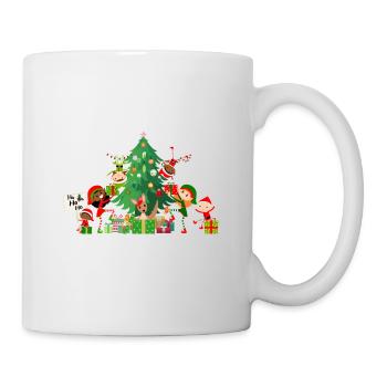 Weihnachten - Tannenbaum - Weihnachtsmann Feiertag - Tasse - Weiß - Rechts