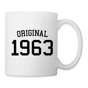 Original 1963, 60 Jahre alt, Geschenk zum 60. Geburtstag - Tasse - Weiß - Rechts
