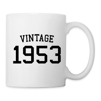 Millésime 1953 - 70 ans, cadeau 70e anniversaire - Mug blanc - blanc - Droite