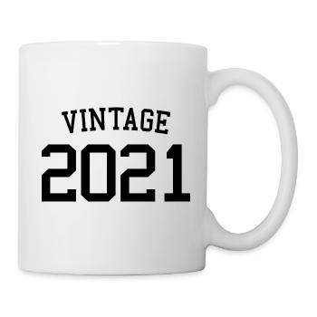 Jahrgang 2021 - 2 Jahre alt, Kinder zum 2. Geburtstag - Tasse - Weiß - Rechts