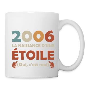date de naissance 2006 / anniversaire année 2006 - Mug blanc - blanc - Droite