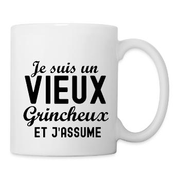 je suis vieux et grincheux - Mug blanc - blanc - Droite
