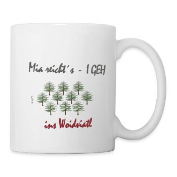 Mia reichts - Tasse - Weiß - Rechts