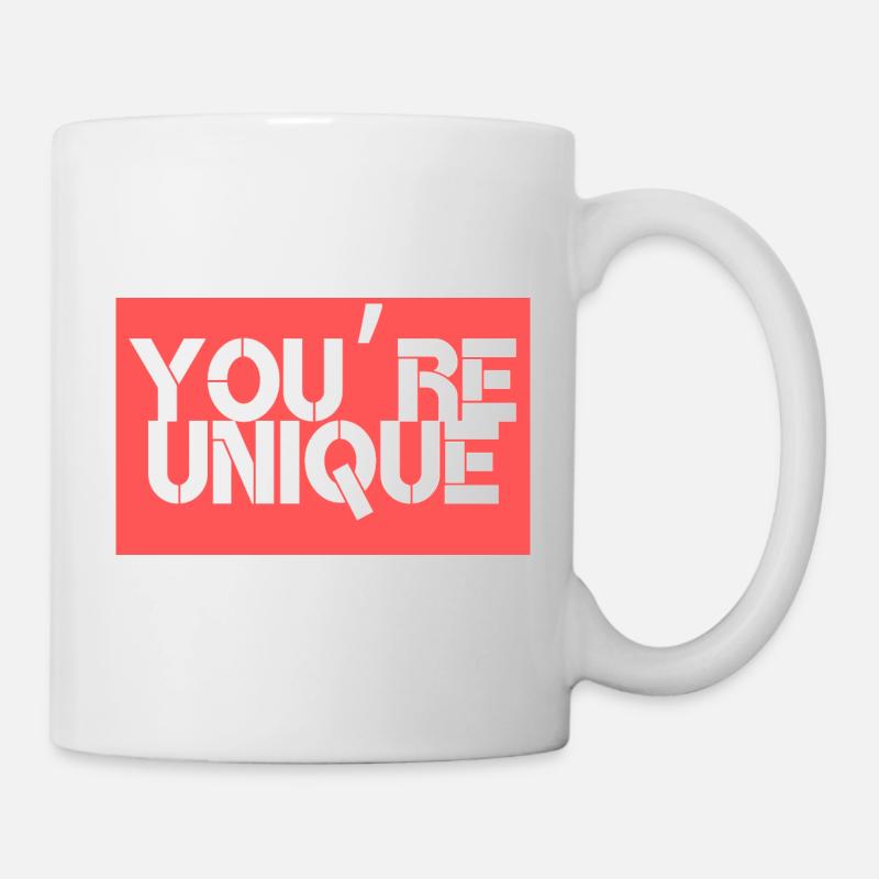 Du bist einzigartig - Tasse - Weiß