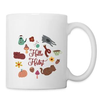 Hallo Herbst - Tasse - Weiß - Rechts