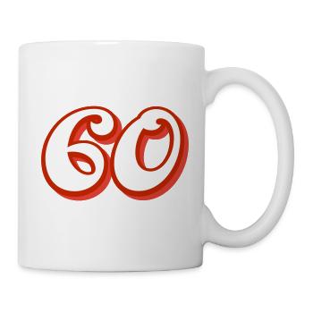 Félicitations d’anniversaire de 60 ans - Mug blanc - blanc - Droite