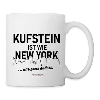 Kufstein T-Shirt Spruch wie New York - Tasse - Weiß - Rechts