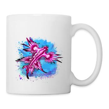 draggon bleu, glaucus bleu, escargot de mer bleu - Mug blanc - blanc - Droite