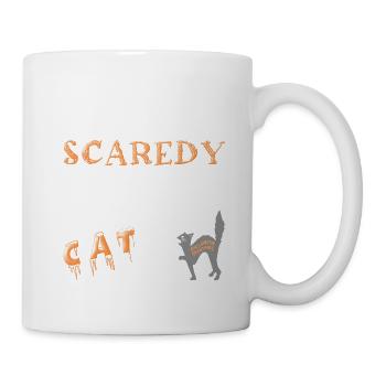 Halloween chat effrayé d'Halloween - Mug blanc - blanc - Droite