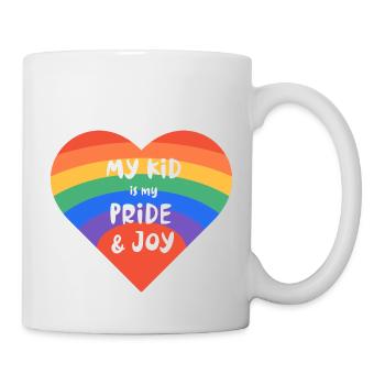 Chemise LGBTQ Heart Pride Joie pour un parent fier - Mug blanc - blanc - Droite