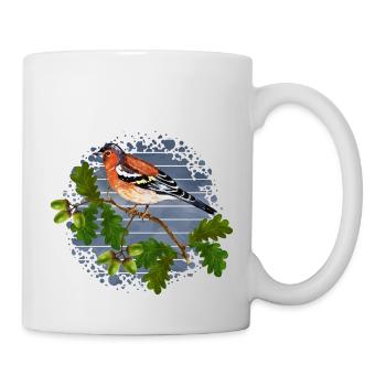 Bunter Vogel - Tasse - Weiß - Rechts