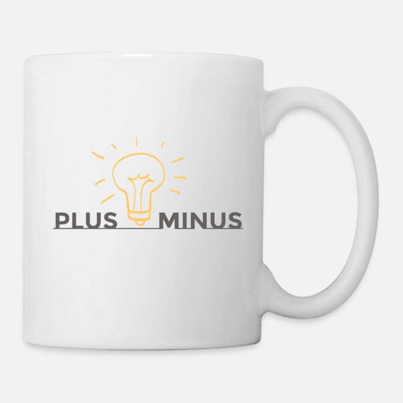 Plus Moins - Mug blanc - blanc