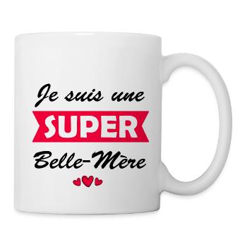je suis une super belle-mère - Mug blanc - blanc - Droite