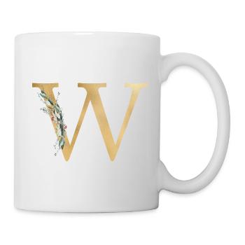 Monogramme personnalisable W - Mug blanc - blanc - Droite
